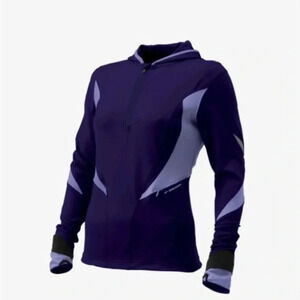 BROOKS NIGHTLIFE VAPOR-DRY 3D HOODIE/JACKET. Purple. Size medium